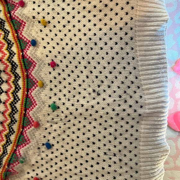 Talbots Fair Isle Pom Pom Sweater Size L - Picture 10 of 14